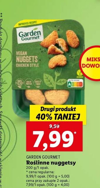 Lidl Nuggetsy wegańskie garden gourmet oferta