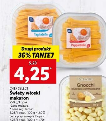 Lidl Makaron jajeczny tagliatelle chef select oferta