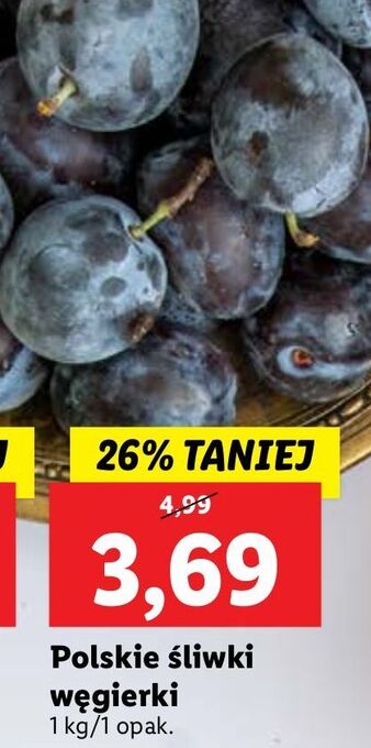 Lidl Śliwki węgierki oferta