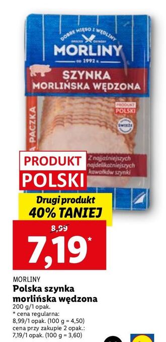 Lidl Szynka morlińska wędzona morliny oferta