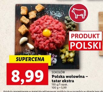 Lidl Tatar wołowy ekstra sokołów oferta