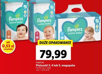 Lidl Pieluchy 3 pampers active baby oferta