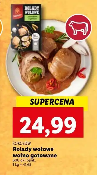 Lidl Rolady wołowe wolnogotowane sokołów oferta