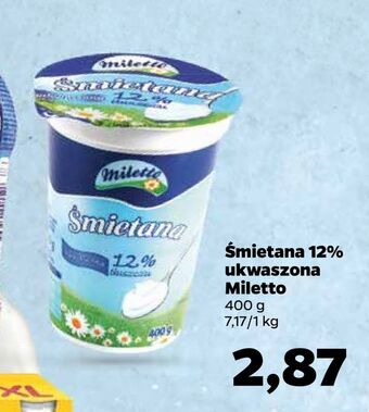 Netto Śmietana 12% ukwaszona miletto oferta