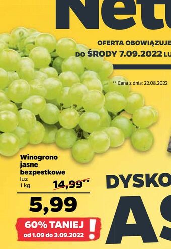 Netto Winogrono jasne bezpestkowe oferta