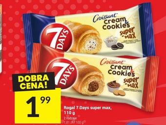 Twój Market 7 days super max rogalik z nadzieniem kakaowym 110 g oferta