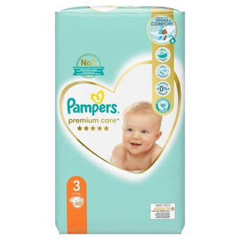 Stokrotka Pampers premium care, rozmiar 3, 60 pieluszki, 6kg-10kg oferta