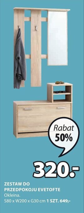 JYSK Zestaw do przedpokoju Evetofte oferta