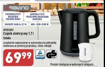 ALDI Czajnik elektryczny 1.7 l oferta
