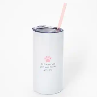 Claire's Dog mom water bottle - pink oferta