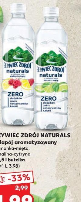 Kaufland Woda z nutą maliny i cytryny żywiec zdrój naturals oferta