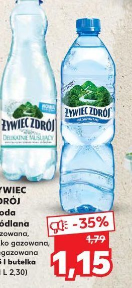 Kaufland Woda lekki gaz żywiec zdrój oferta
