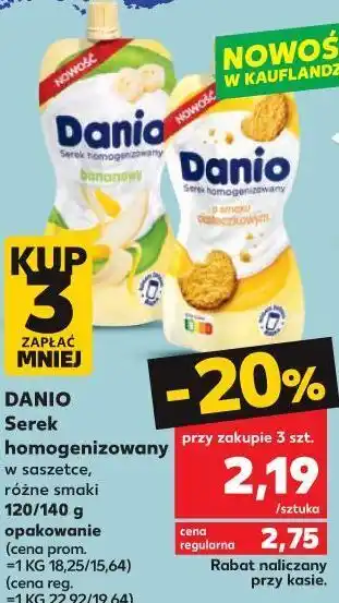 Kaufland Serek ciasteczkowy saszetka danone danio oferta