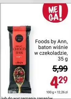 Rossmann Baton choco bar wiśnia w czekoladzie foods by ann oferta