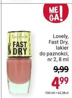 Rossmann Lakier do paznokci nr 2 lovely fast dry oferta