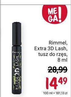 Rossmann Tusz do rzęs rimmel extra 3d lash oferta