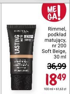 Rossmann Podkład 200 soft beige rimmel lasting matte oferta