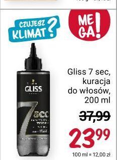 Rossmann Maska do włosów ultimate repair gliss kur 7 sec oferta