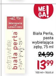 Rossmann Pasta do zębów intensywna terapia biała perła extra white oferta