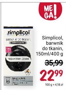 Rossmann Barwnik do tkanin aksamitna czerń simplicol oferta