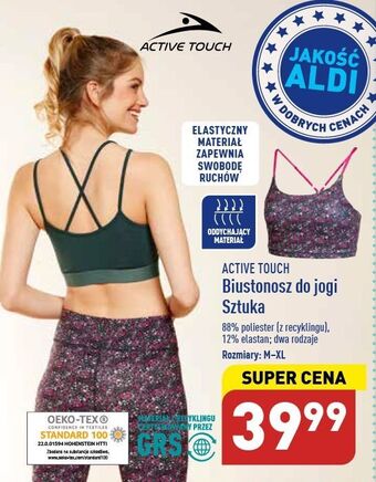 ALDI Biustonosz sportowy m-xl active touch oferta