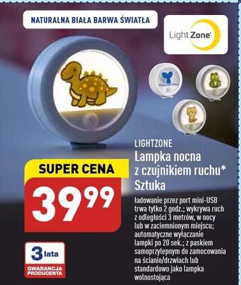 ALDI Lampka nocna z czujnikiem ruchu light zone oferta