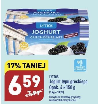 ALDI Jogurt typu greckiego jeżynowy lyttos oferta