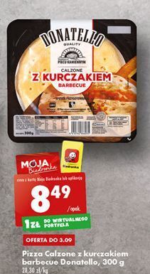 Biedronka Pizza football calzone z kurczakiem barbecue donatello oferta