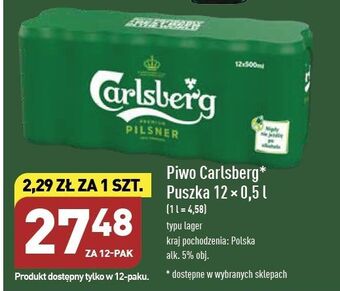 ALDI Piwo carlsberg export premium pilsner oferta