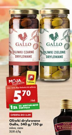 Biedronka Oliwki zielone drylowane gallo oferta