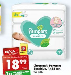 Biedronka Chusteczki nawilżane pampers sensitive oferta