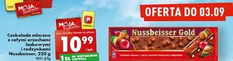 Biedronka Czekolada mleczna z całymi orzechami i rodzynkami alpen gold nussbeisser oferta