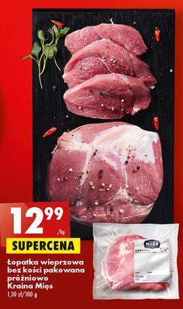 Biedronka Łopatka wieprzowa bez kości kraina mięsa oferta