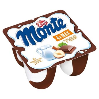 Społem Zott monte max deser mleczny z czekoladą i orzechami 400 g (4 x 100 g) oferta