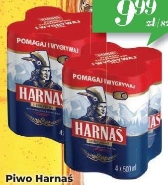 Społem Harnaś piwo jasne pełne 4 x 500 ml oferta
