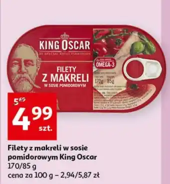 Auchan King oscar filety z makreli w sosie pomidorowym 170 g oferta