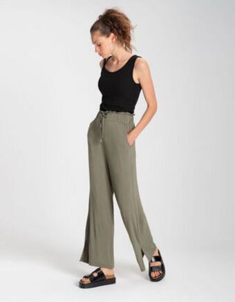 Takko Fashion Dział damski spodnie palazzo - mieszanka wiskozowa oferta