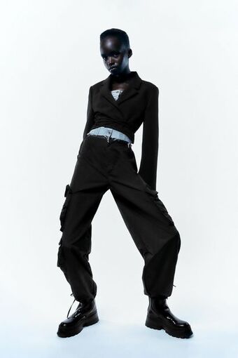 ZARA Parachute cargo trousers oferta