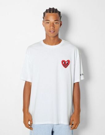 Bershka Koszulka oversize keith haring z krótkim rękawem oferta