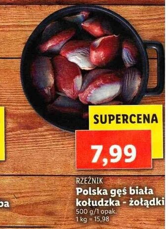 Lidl Polska gęś biała kołudzka żołądki 500g oferta