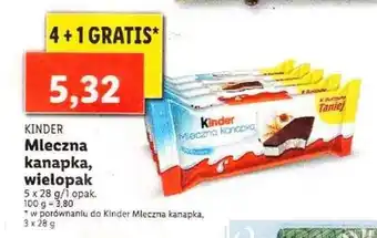 Lidl Mleczna kanapka wielopak 5x28g oferta