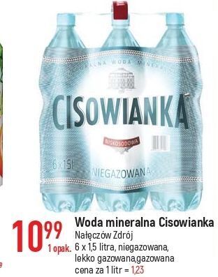 E.Leclerc Woda lekko gazowana cisowianka oferta
