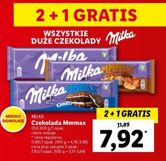 Lidl Czekolada alpine milk milka mmmax oferta