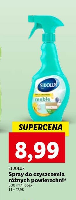 Lidl Spray do mebli sidolux oferta
