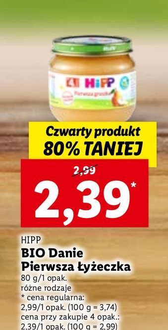 Lidl Pierwsza gruszka hipp oferta