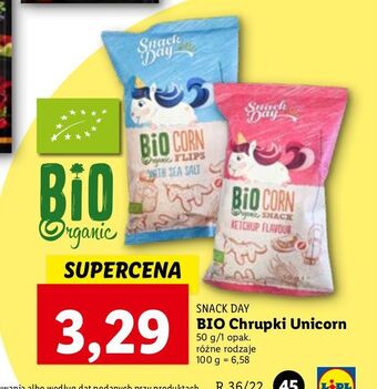 Lidl Chrupki bio unicorn ketchupowe snack day oferta