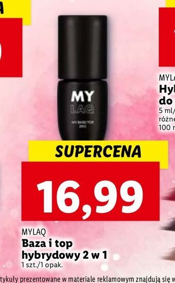 Lidl Baza/top do paznokci mylaq oferta