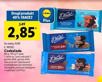 Lidl Czekolada gorzka klasyczna 64% e. wedel oferta