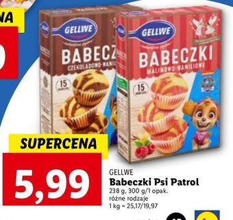 Lidl Babeczki czekoladowo-waniliowe psi patrol gellwe oferta