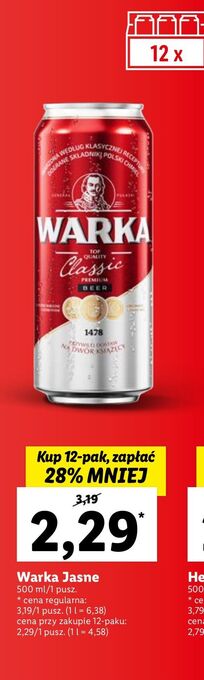 Lidl Piwo warka oferta